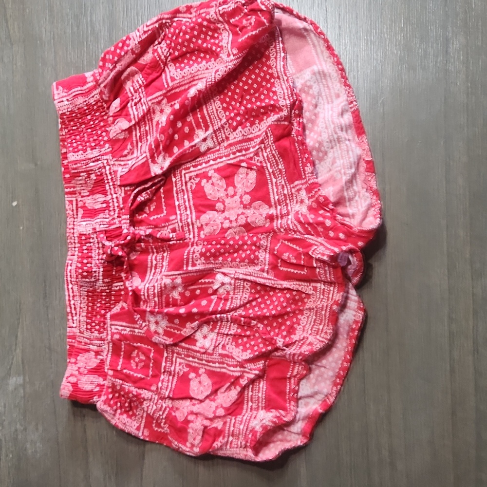 target brand red print shorts size L